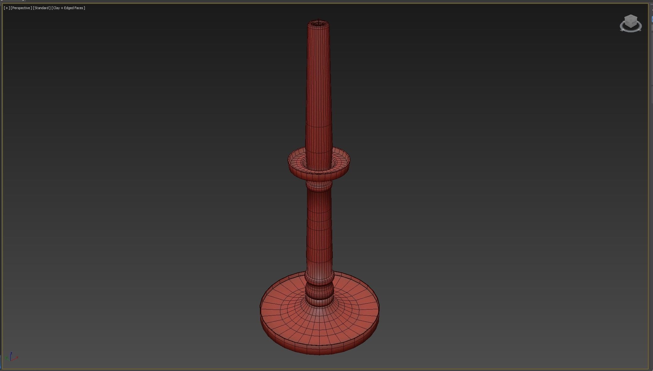 Candle Holder Low-poly 3D model_5