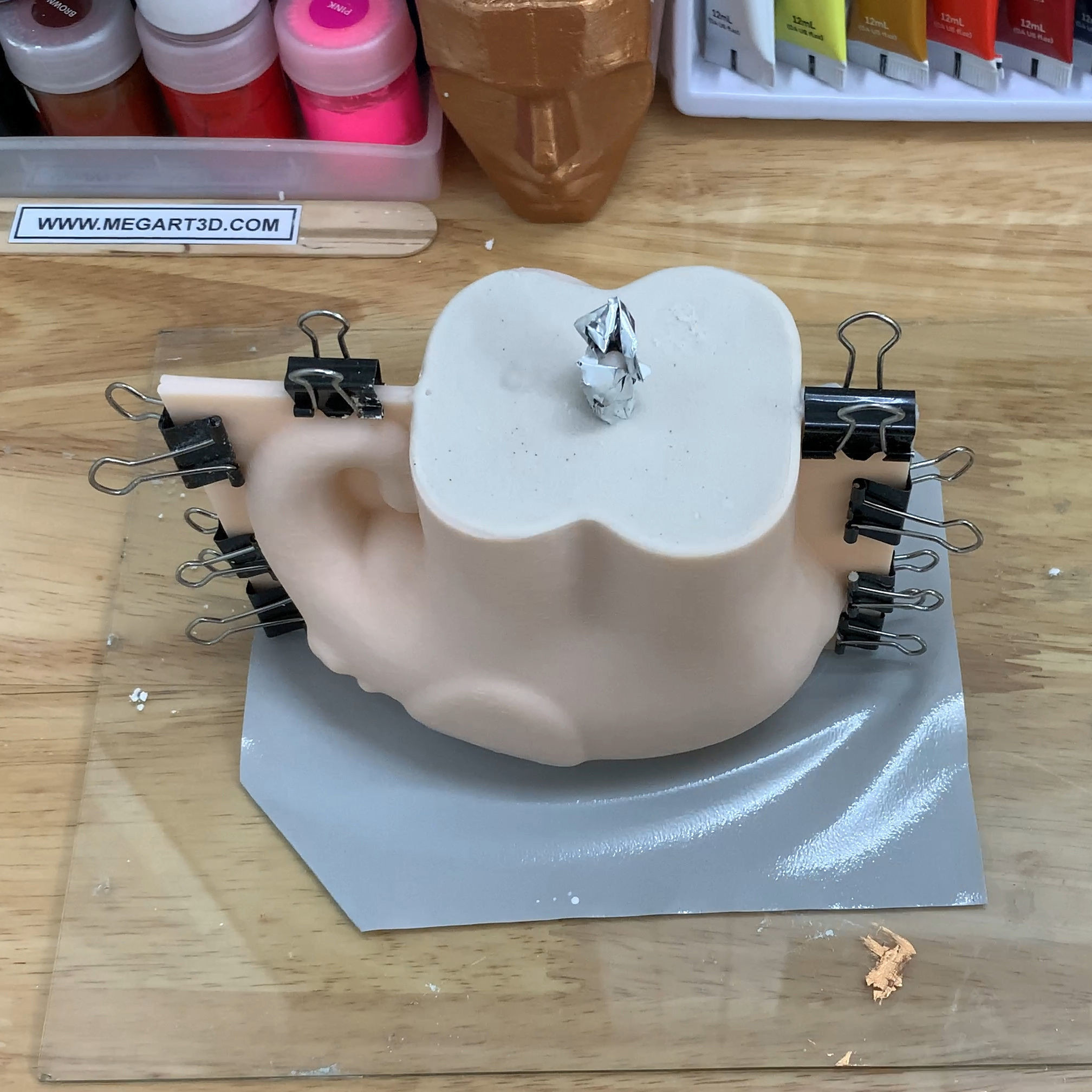 Elephant Shaped Flower Pot mold 3D print model_3