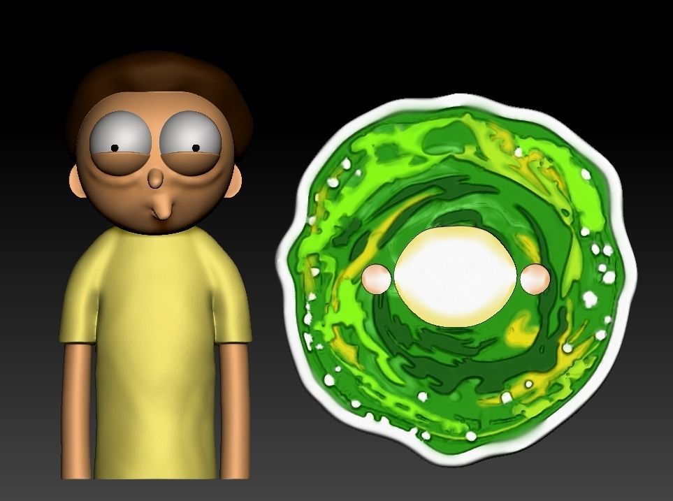 Morty and Rick 3D print model_4