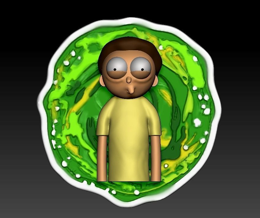 Morty and Rick 3D print model_5