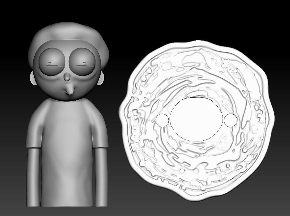 Morty and Rick 3D print model_9