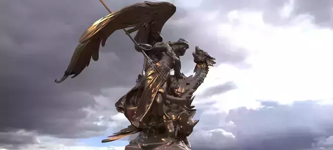 Holy Battle Sculpture
