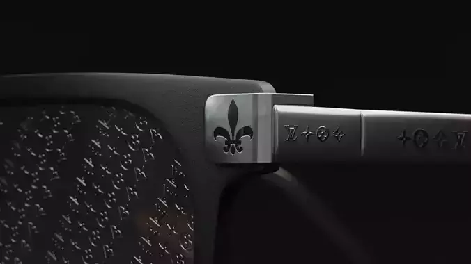 louis vuitton LV Rise square sunglasses  3D model