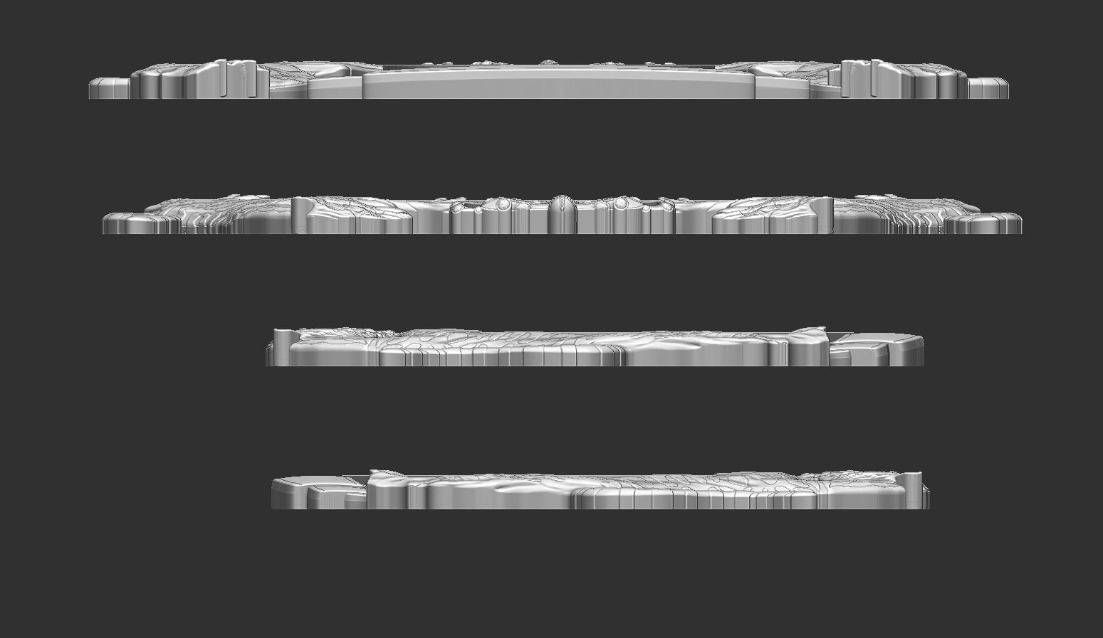 Tiger Heraldic Crest Coat of Arms Shield Emblem 3D print model_7