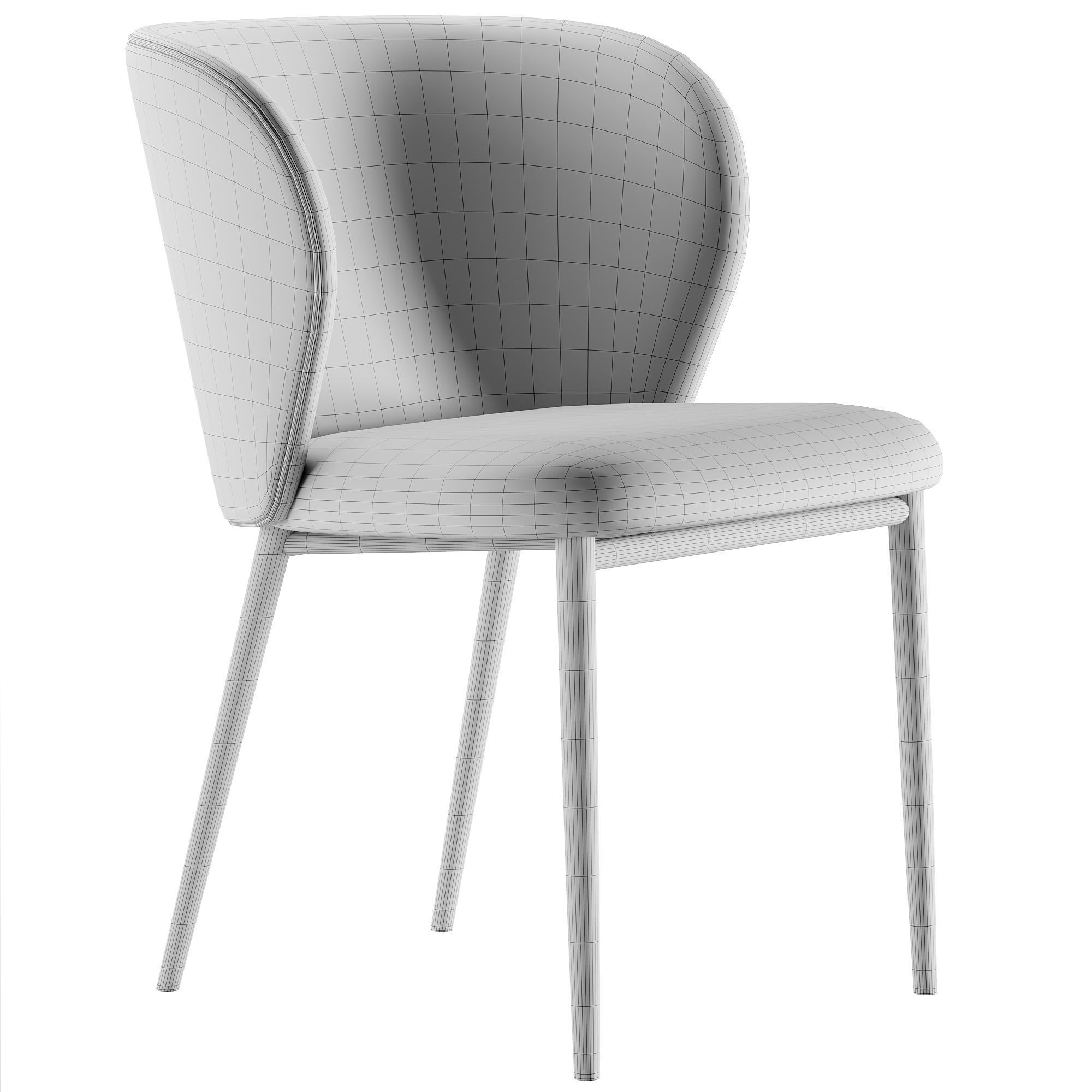 CAPRI chair Low-poly 3D model_2