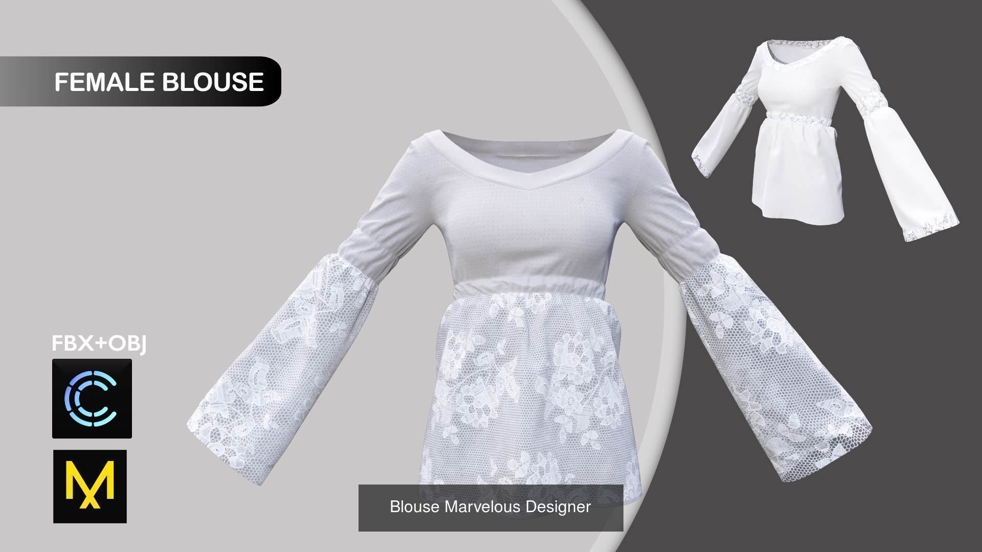 Blouse Collection Marvelous Designer _2