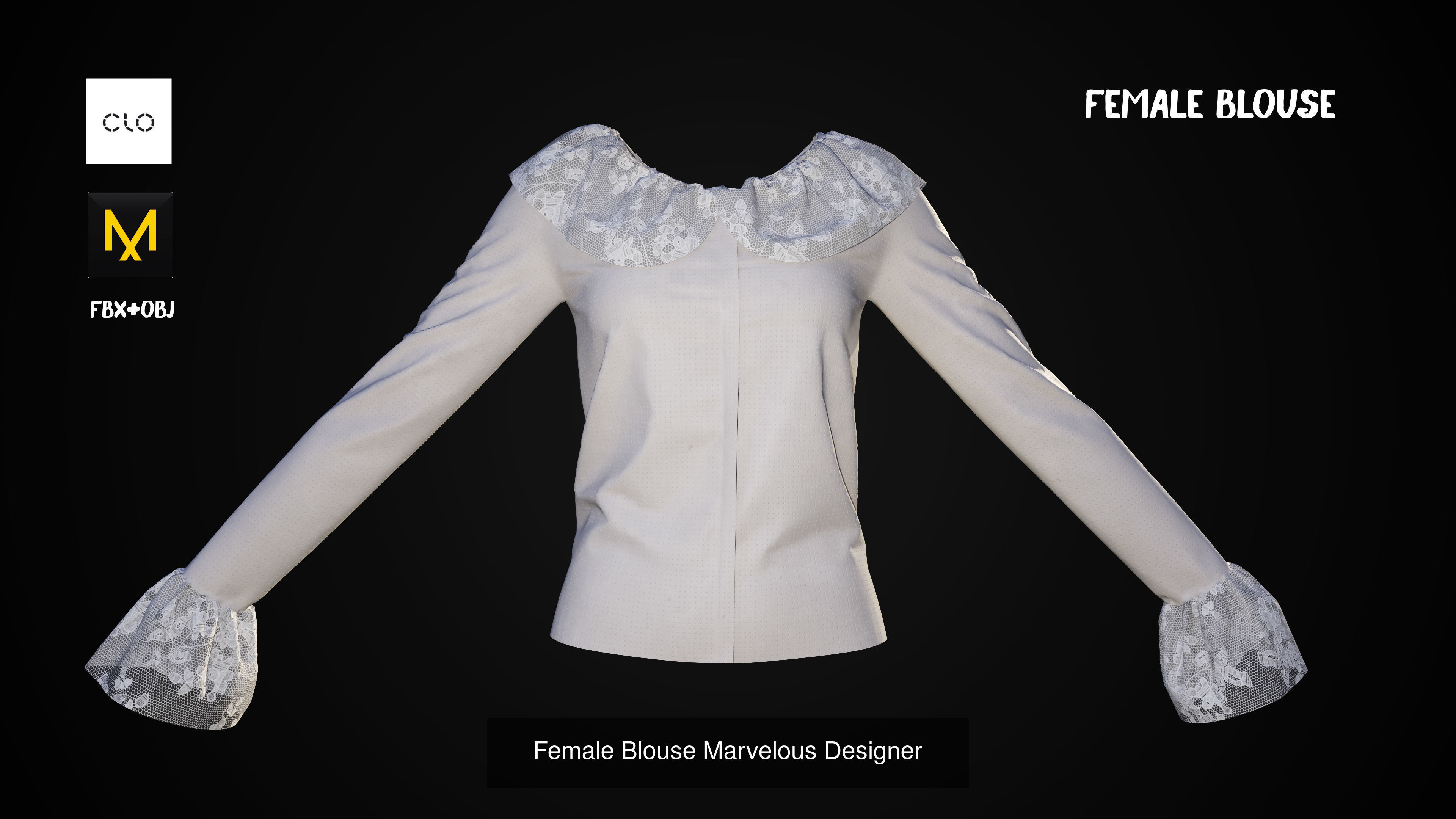 Blouse Collection Marvelous Designer _3