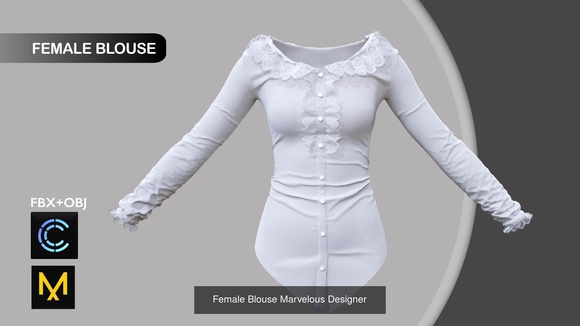 Blouse Collection Marvelous Designer _1