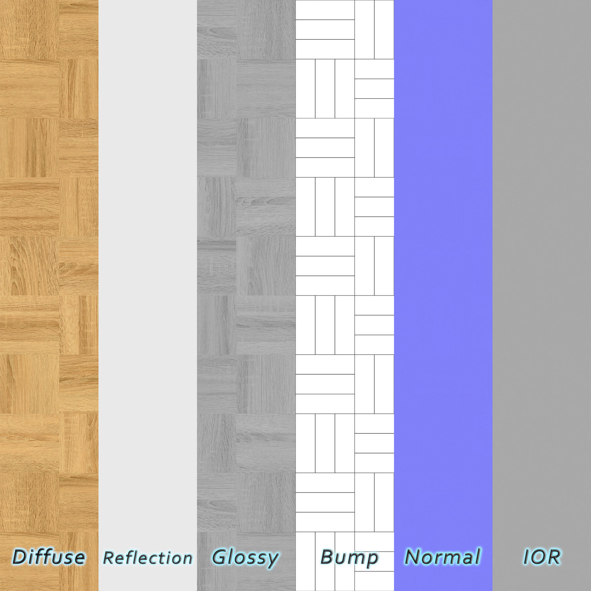 Parquet - Laminate - Wooden floor 3D model_1