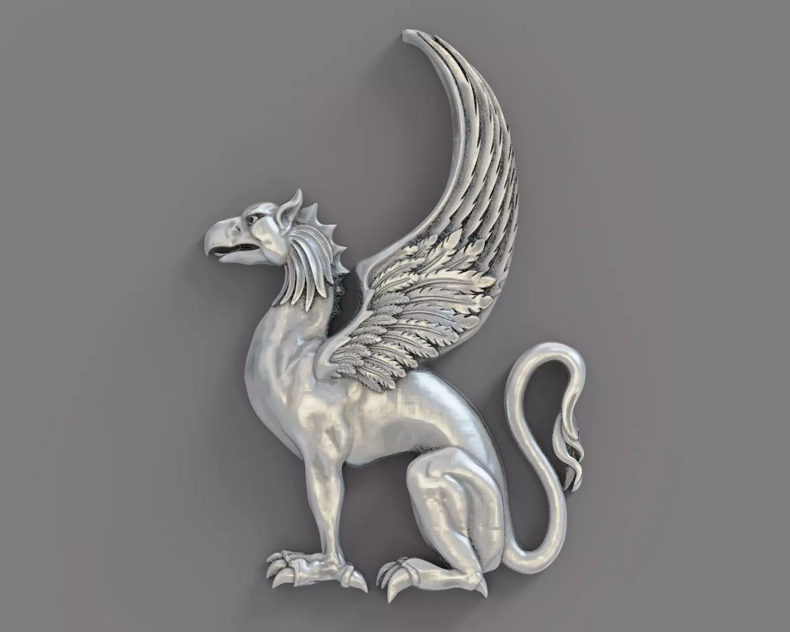 Gargoyle silver dragon 3D print model