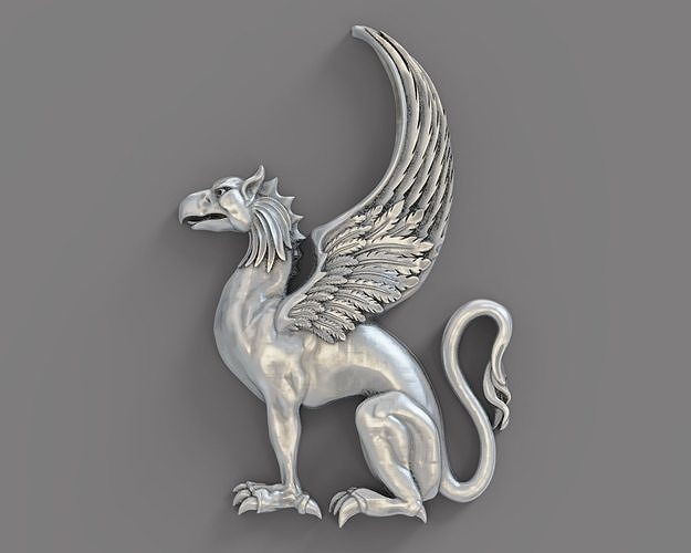 Gargoyle silver dragon 3D print model