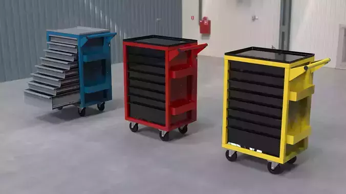Tool box with 8 drawers - Inventor 3D model