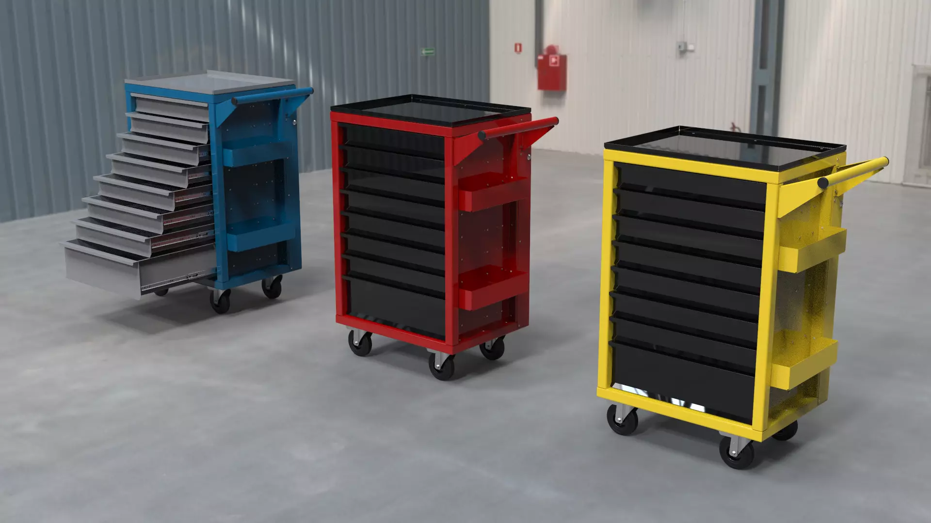 Tool box with 8 drawers - Inventor 3D model_0
