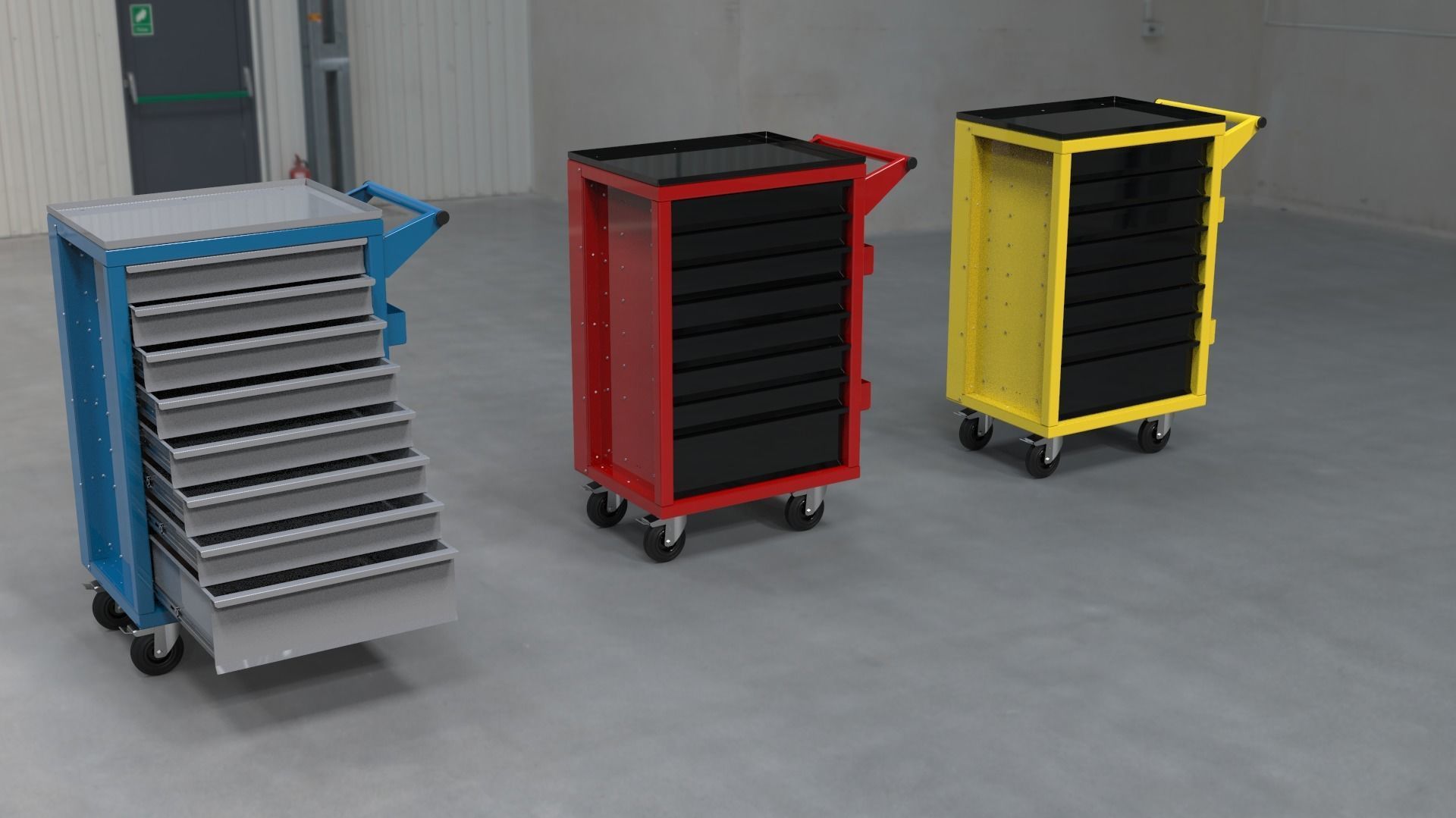 Tool box with 8 drawers - Inventor 3D model_1