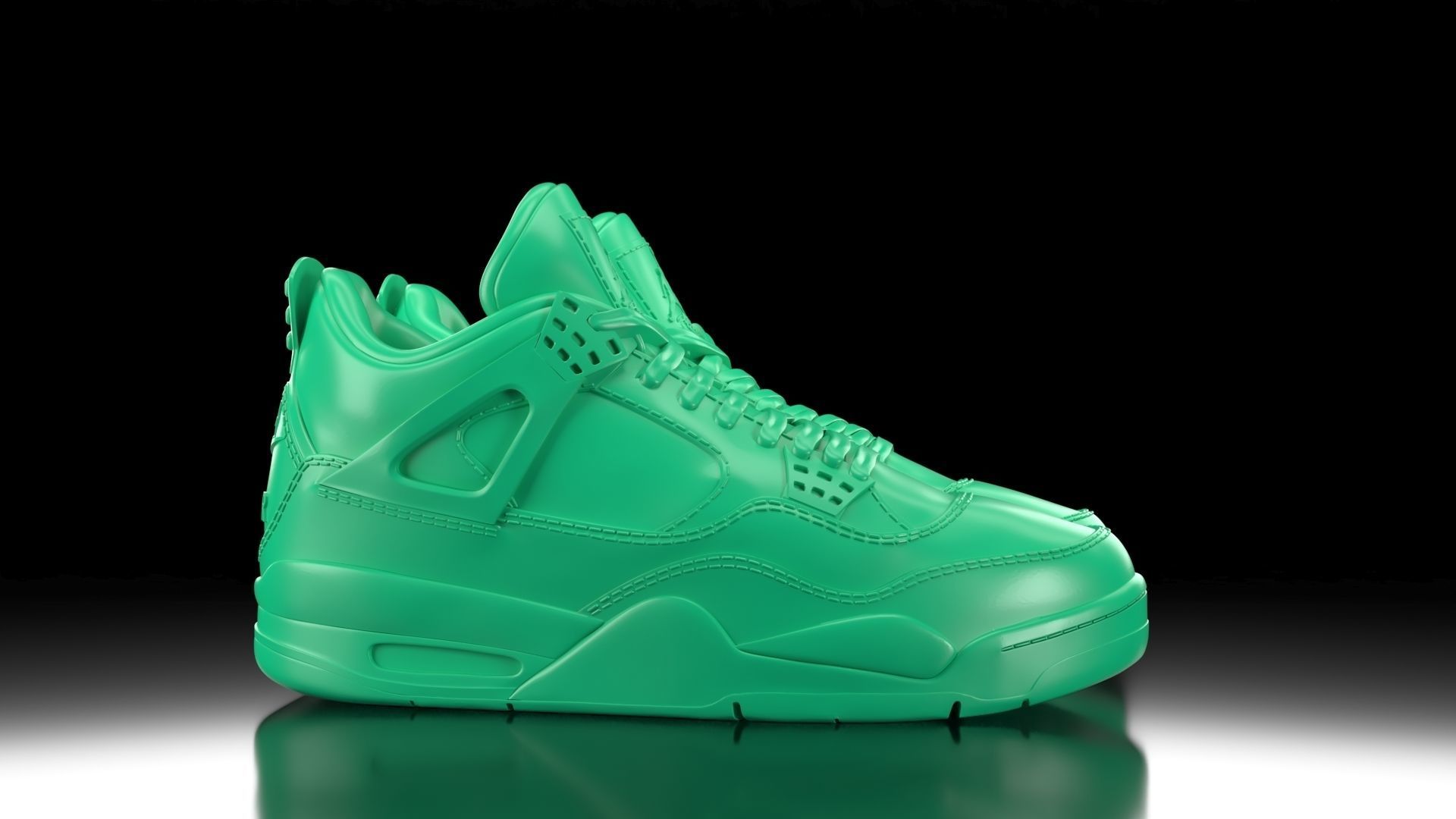 Air Jordan 4 with sole bottom  3D print model_1