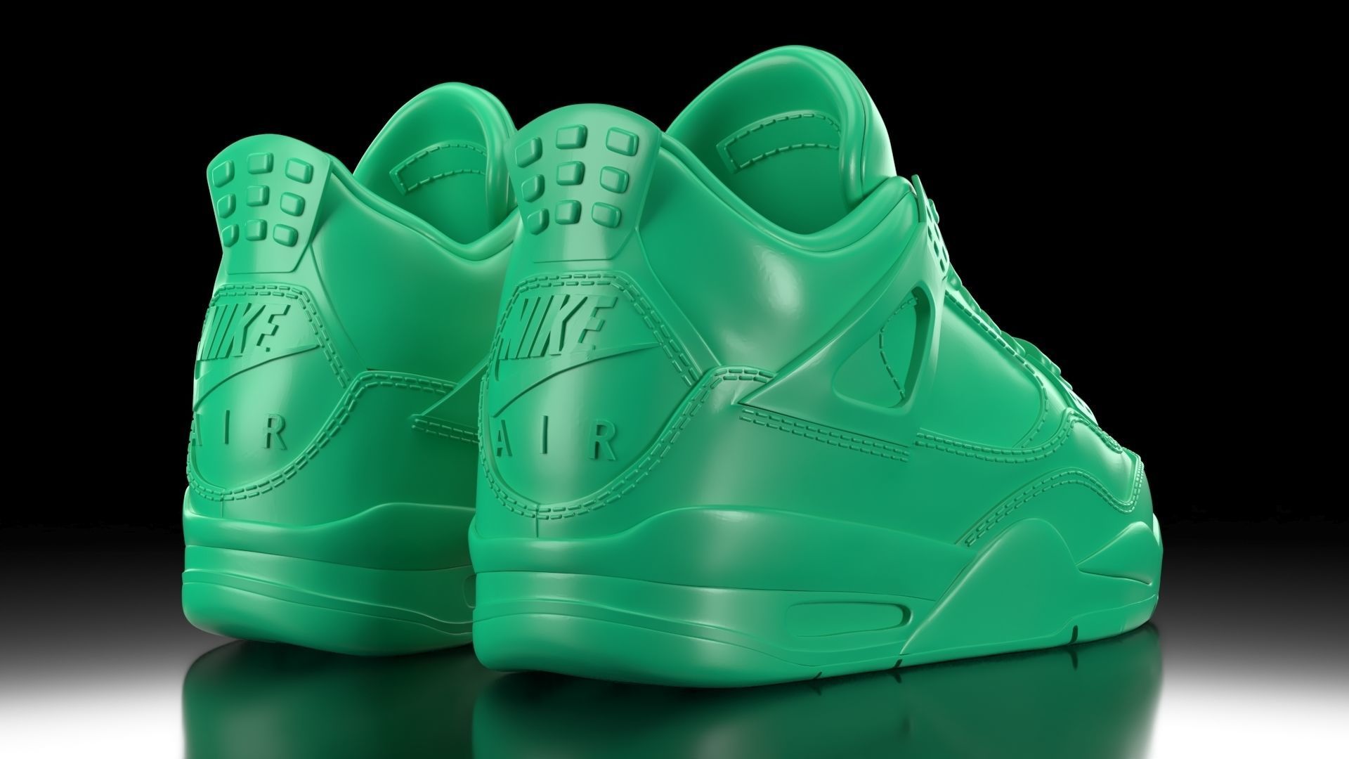 Air Jordan 4 with sole bottom  3D print model_3