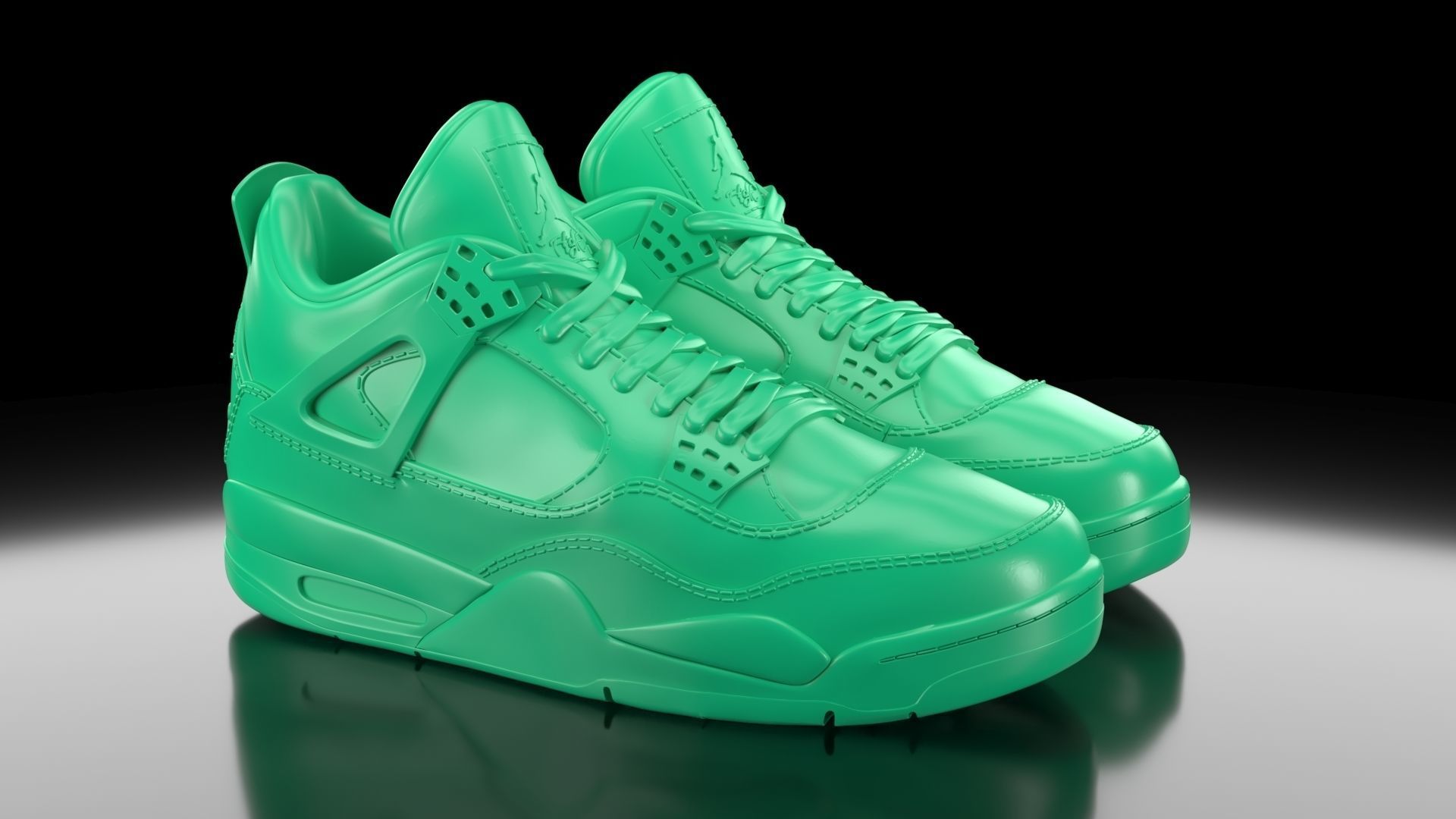 Air Jordan 4 with sole bottom  3D print model_2