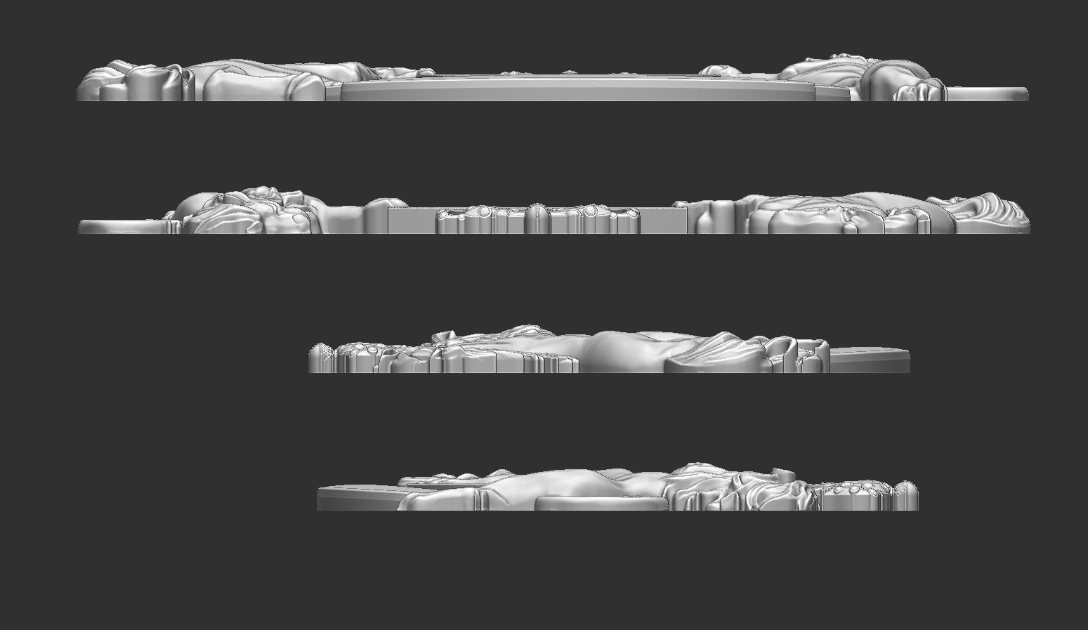 Coat of Arms Heraldic Lion and Horse Shield 3D print model_8