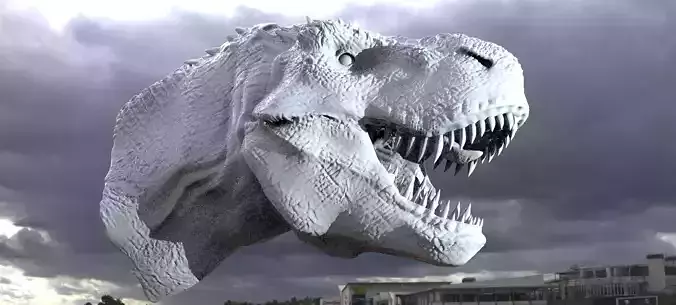 T Rex Head Sculpture