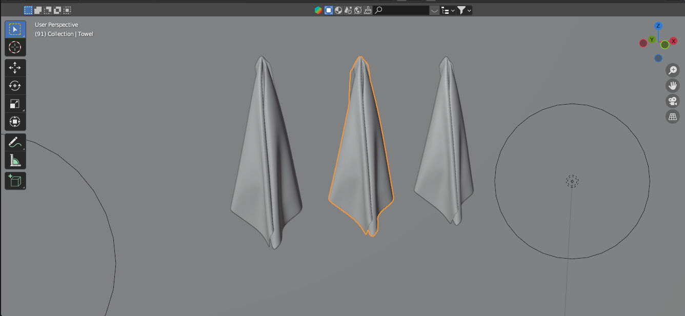 Realistic Towel with 800000 Hair Particles 3D model_3