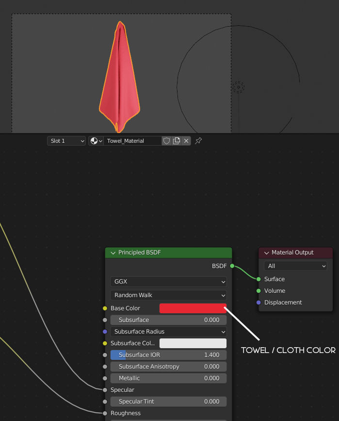 Realistic Towel with 800000 Hair Particles 3D model_5