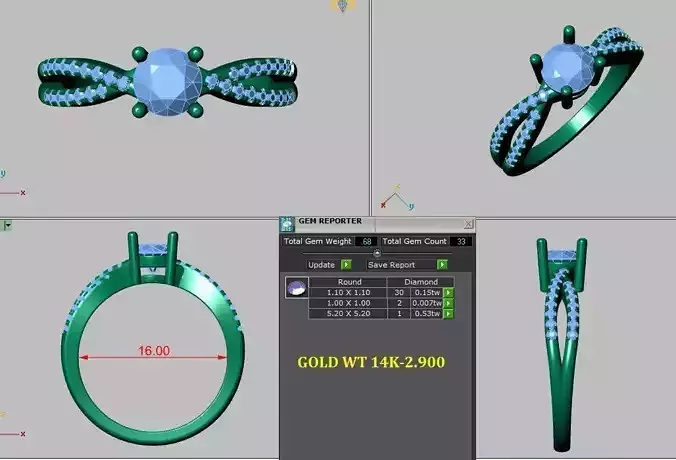 double shank engagement ring