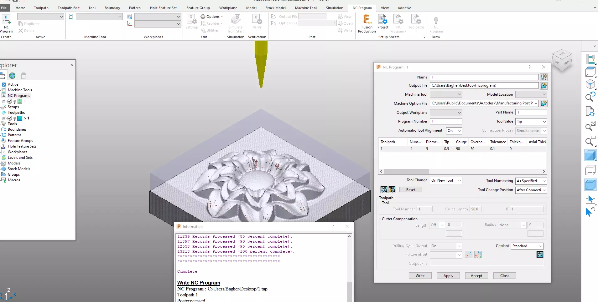 flowewr computer screen showing 3D model_0