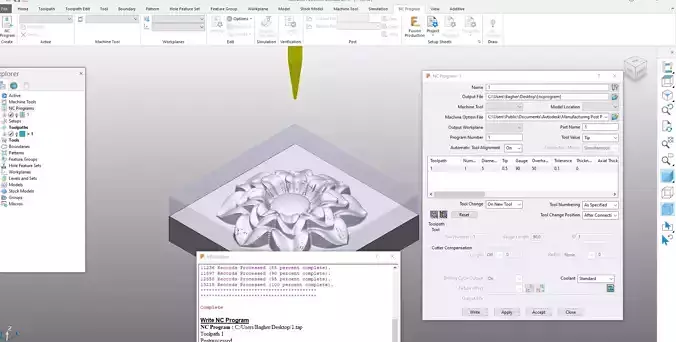 flowewr computer screen showing