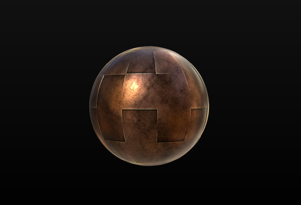 10 Seamless Metal Panels and Grids PBR Materials - Set 2 Texture_1