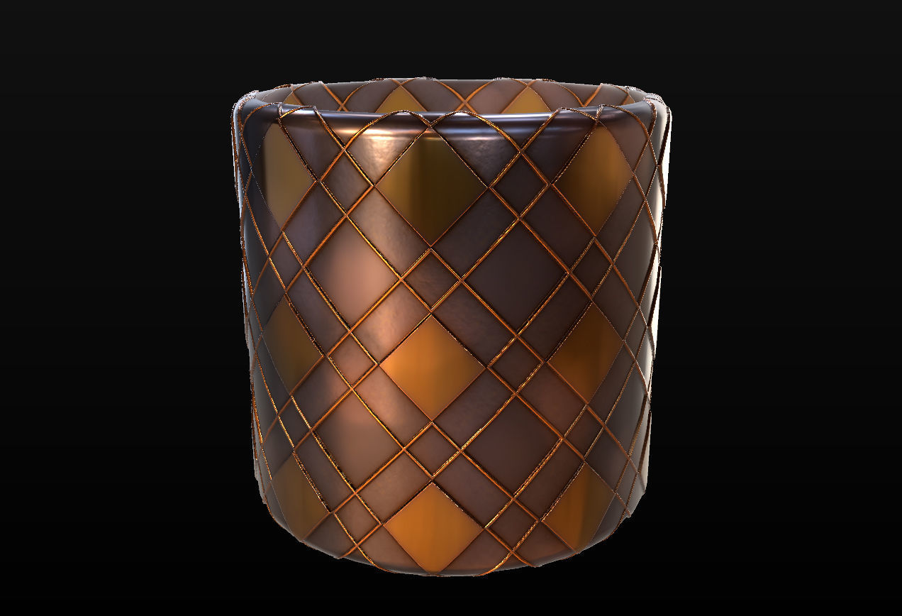 10 Seamless Metal Panels and Grids PBR Materials - Set 2 Texture_24