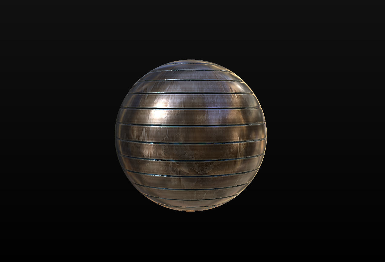 10 Seamless Metal Panels and Grids PBR Materials - Set 2 Texture_4