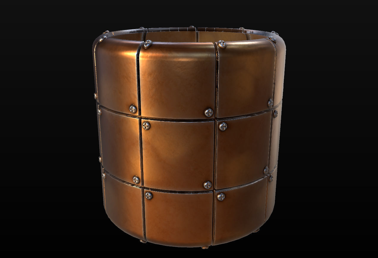 10 Seamless Metal Panels and Grids PBR Materials - Set 2 Texture_15