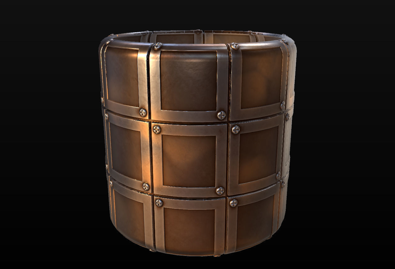 10 Seamless Metal Panels and Grids PBR Materials - Set 2 Texture_18