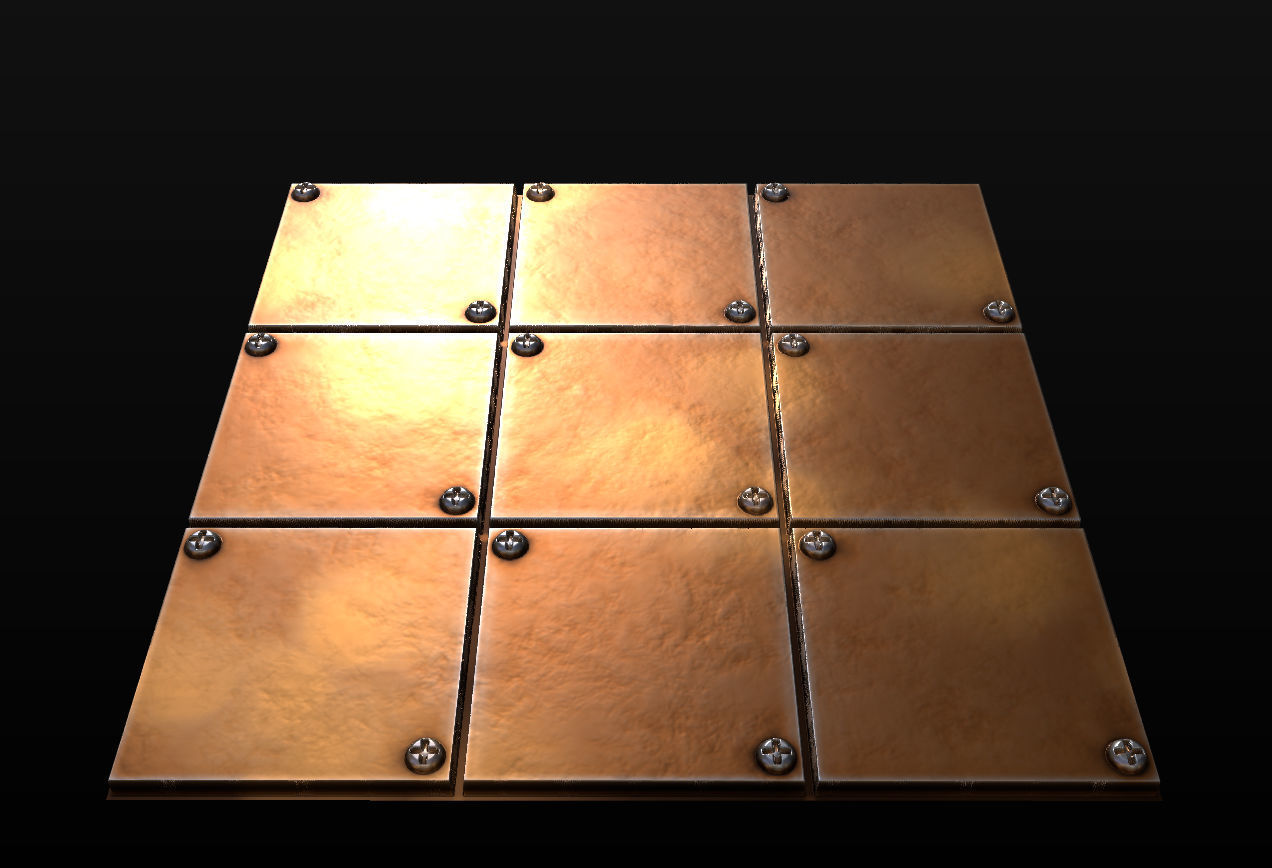 10 Seamless Metal Panels and Grids PBR Materials - Set 2 Texture_14