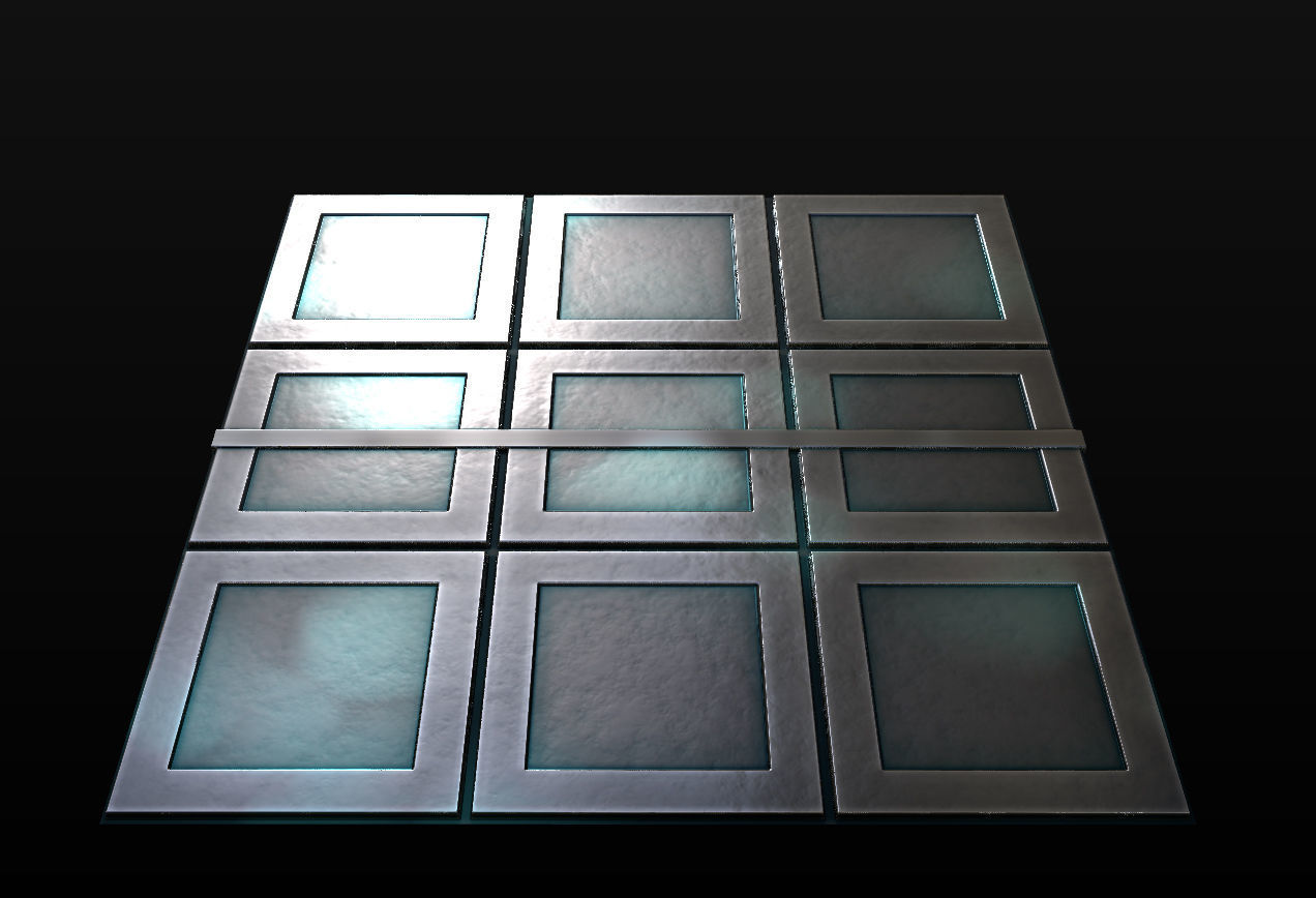 10 Seamless Metal Panels and Grids PBR Materials - Set 2 Texture_20