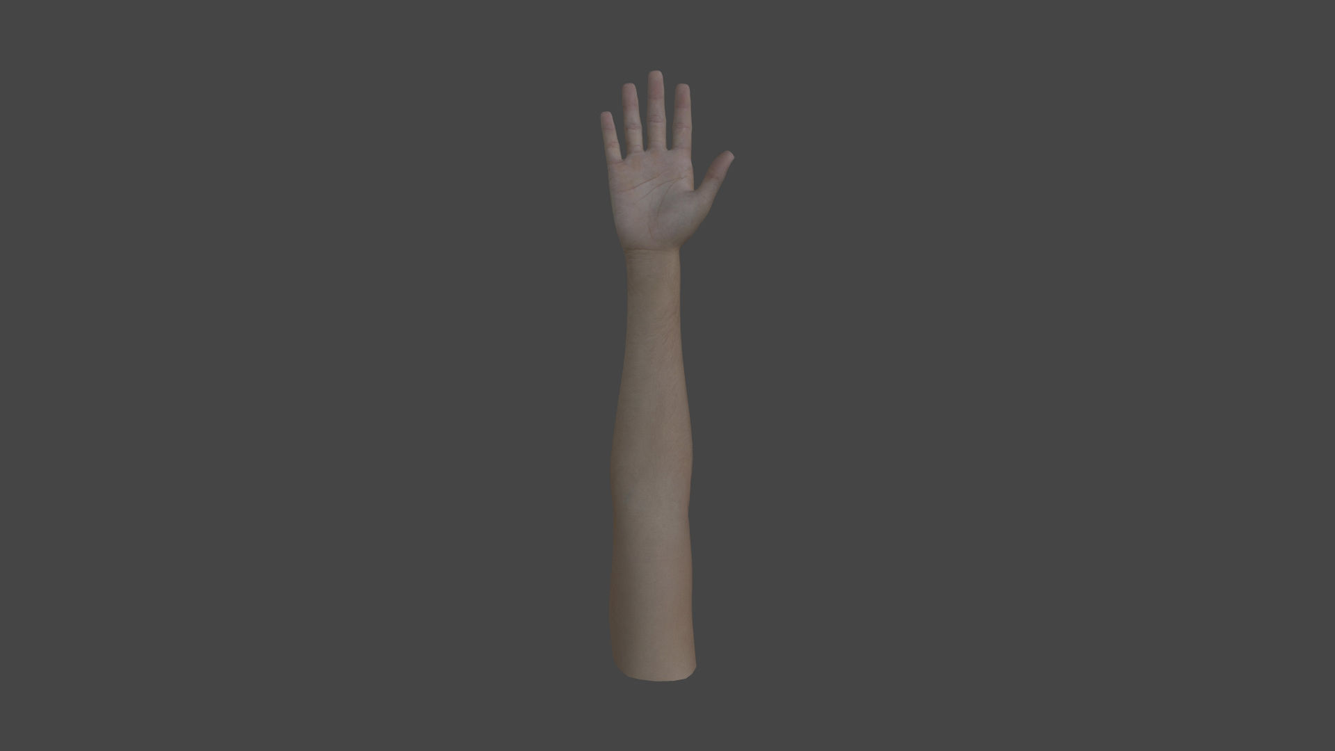 ARMS-001 Rigged right arm Low-poly 3D model_3