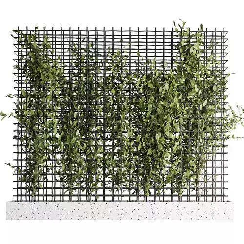 Ivy on Fence 03 3D model