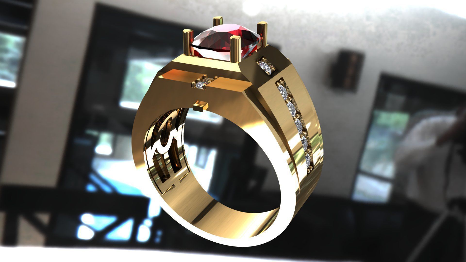 Ring 72  3D print model_3