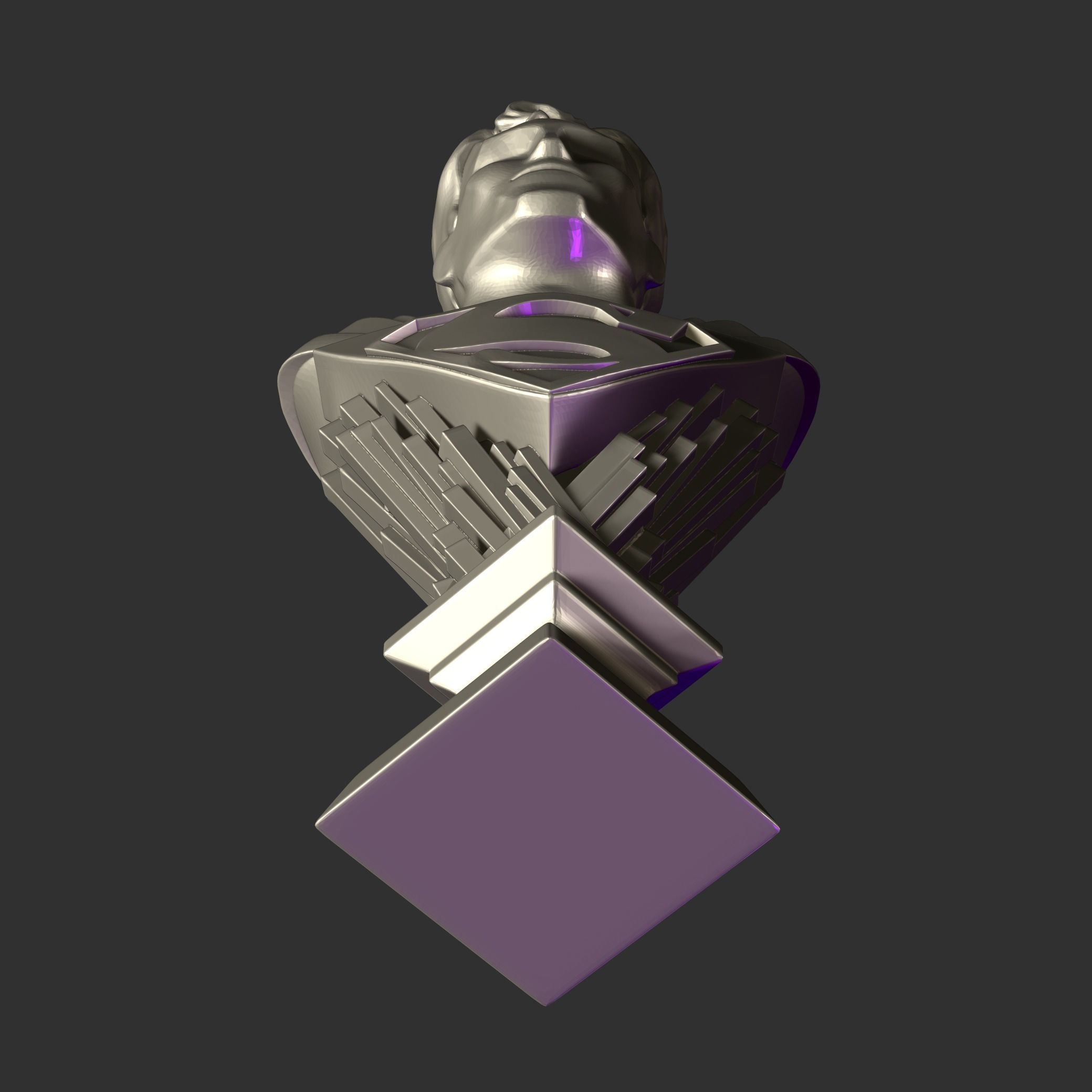 MINI BUST SUPERMAN 3D print model_11