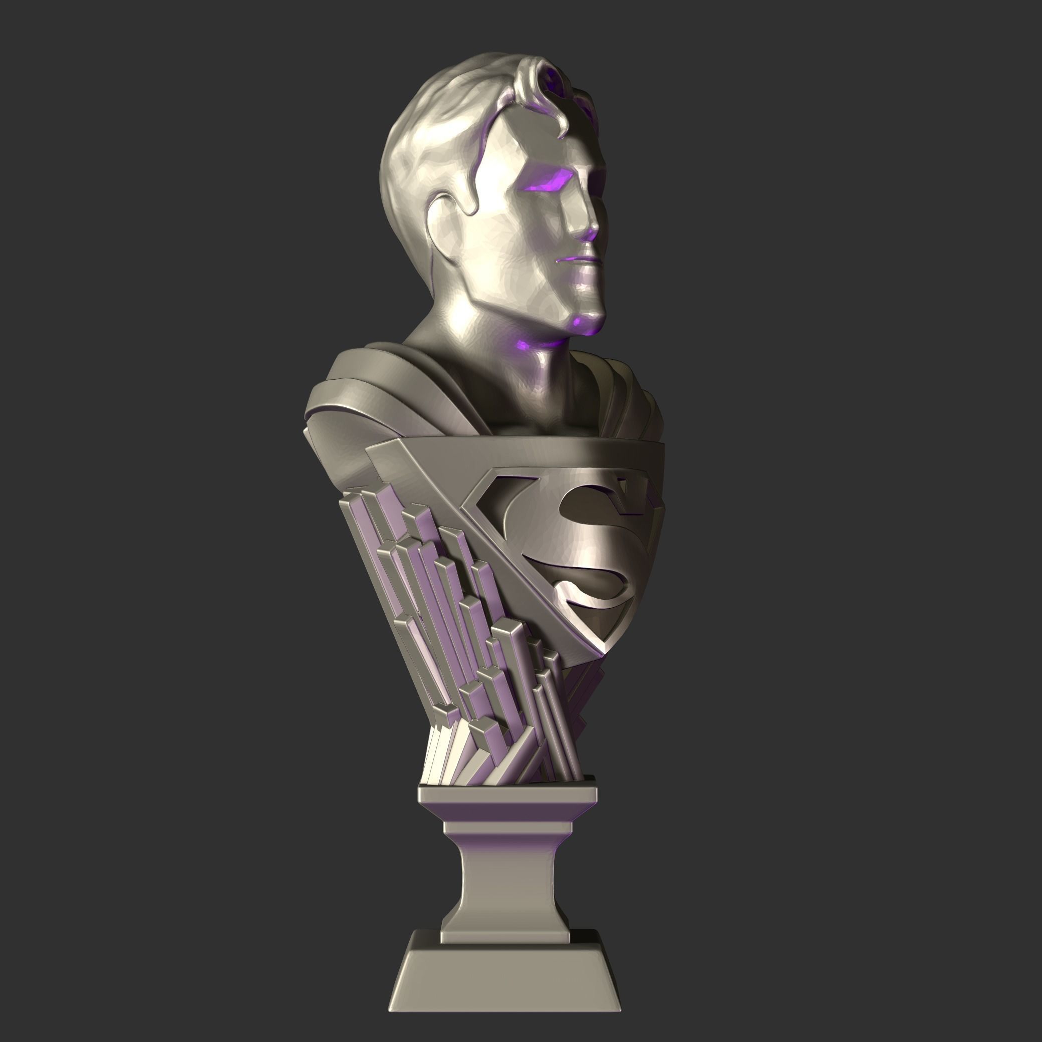 MINI BUST SUPERMAN 3D print model_2