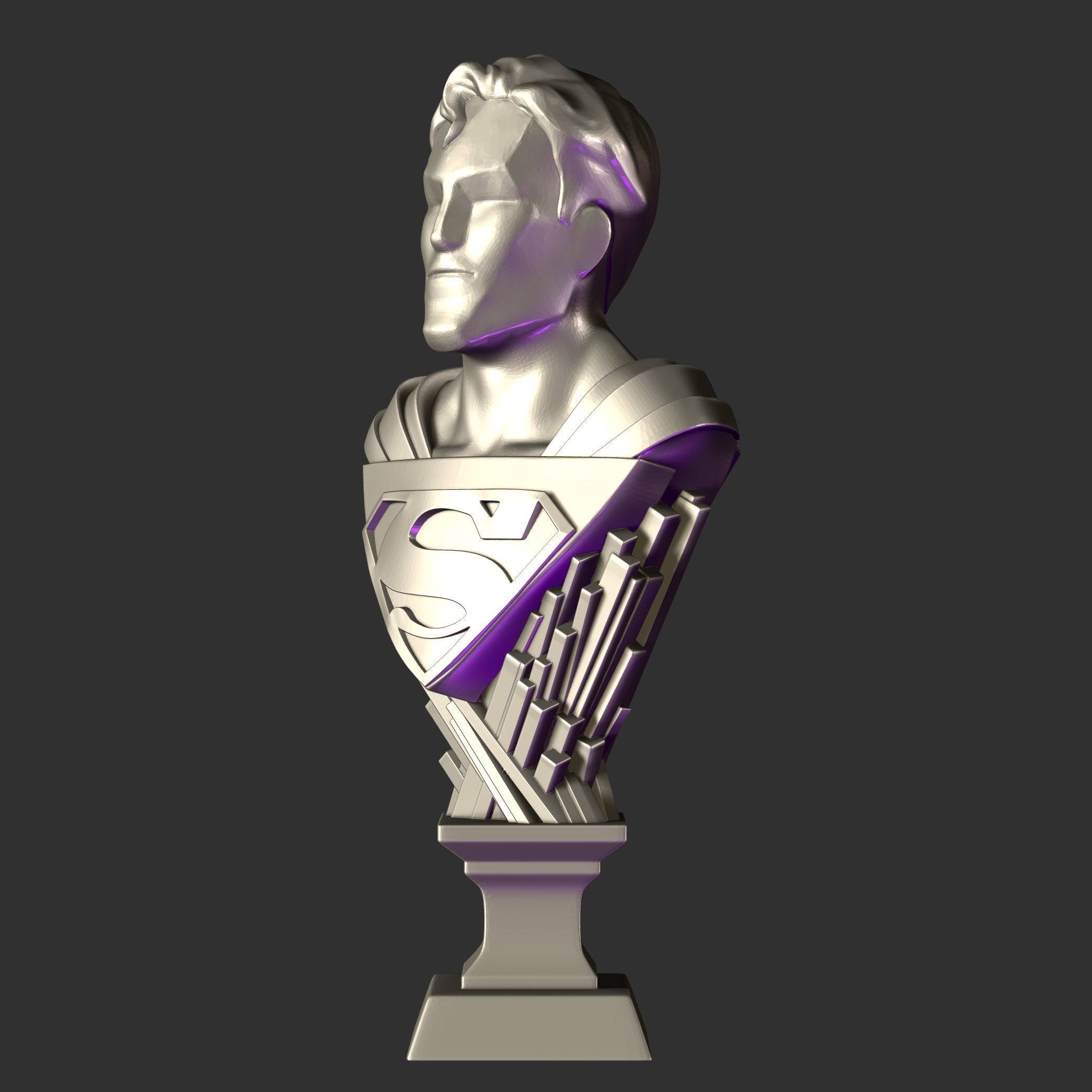 MINI BUST SUPERMAN 3D print model_8