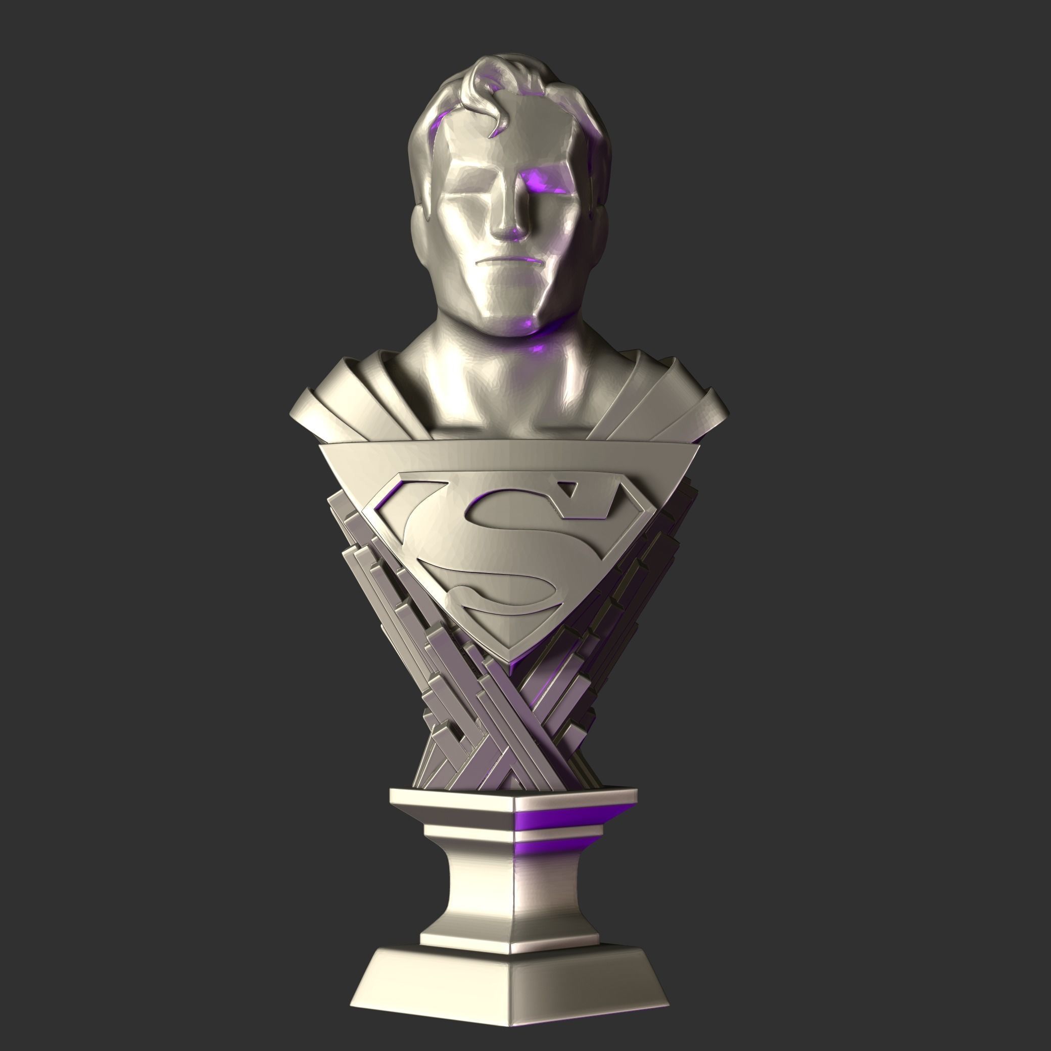MINI BUST SUPERMAN 3D print model_9