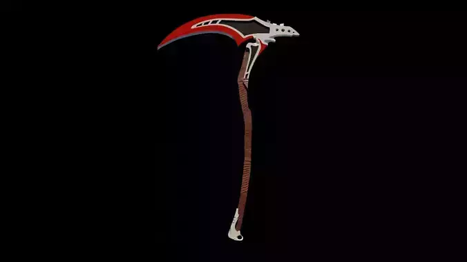 Scythe sacrificial axe Low-poly 3D model