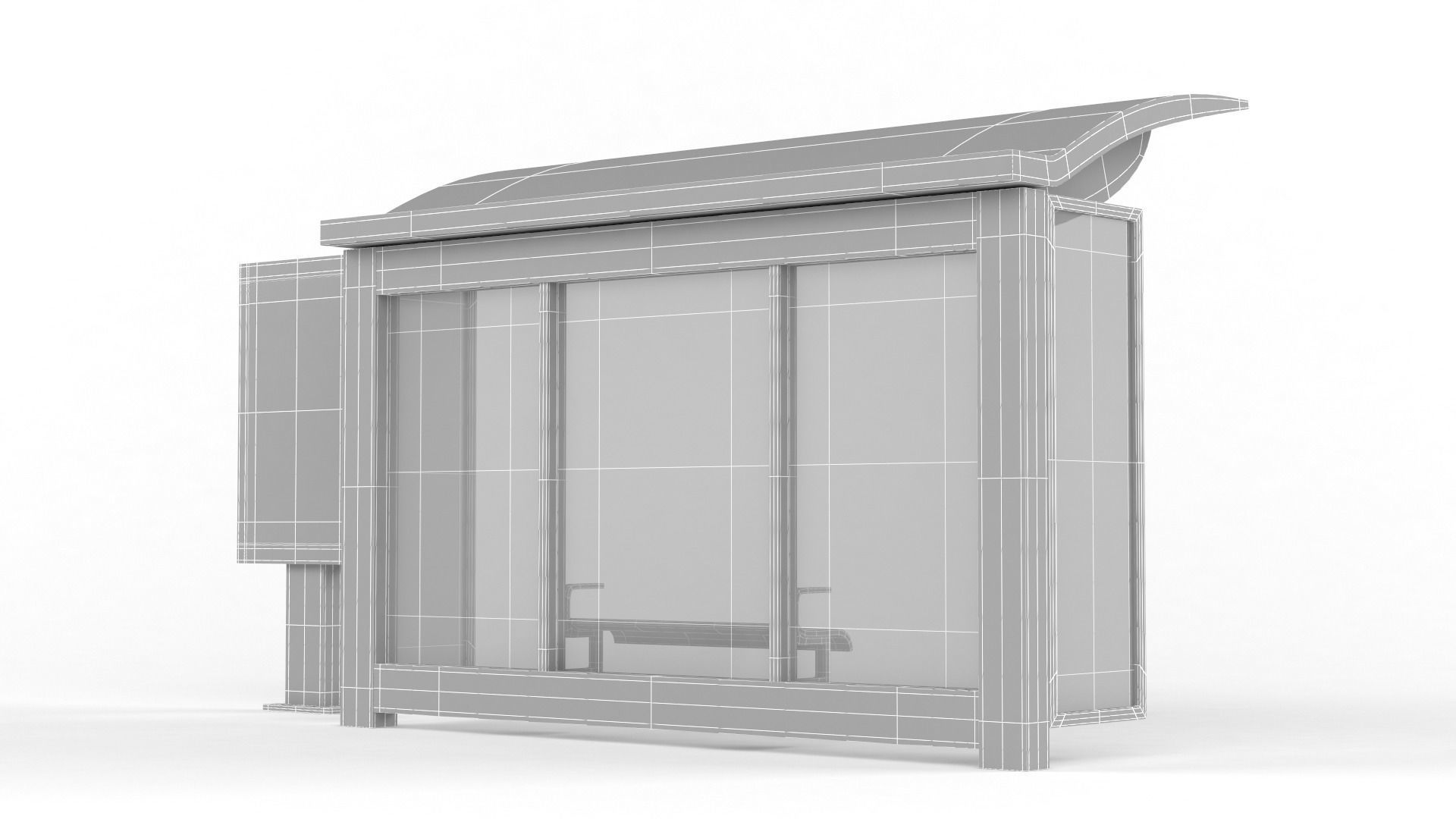 Bus Shelter 3D model_11