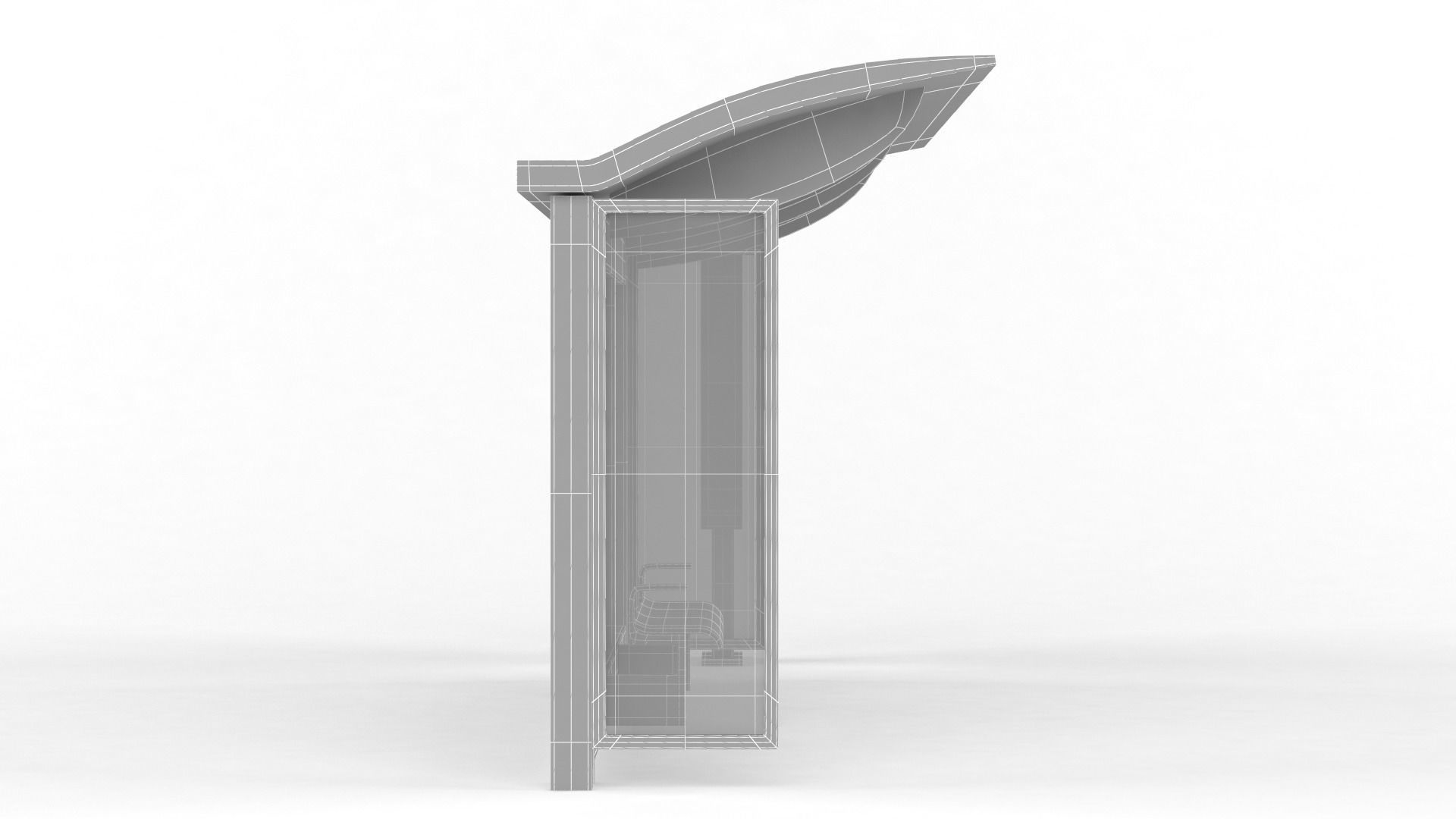 Bus Shelter 3D model_12