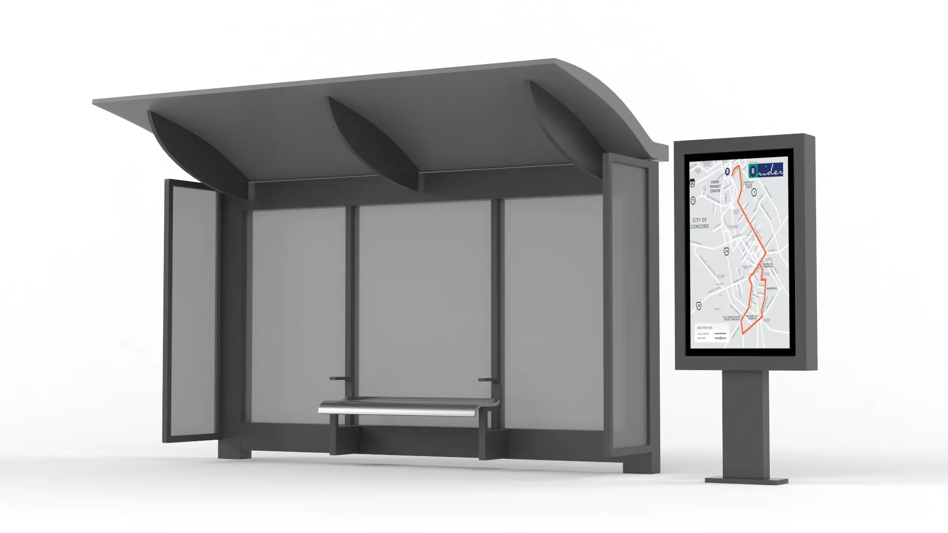 Bus Shelter 3D model_0