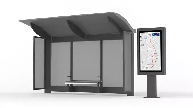 Bus Shelter 3D model