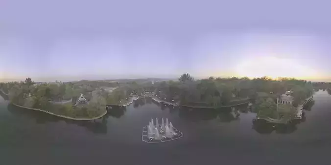 HDR - Above The Lake in The Park