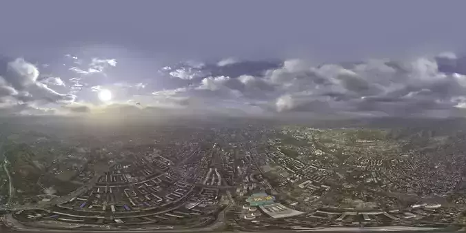 HDR - Flying High Above The City