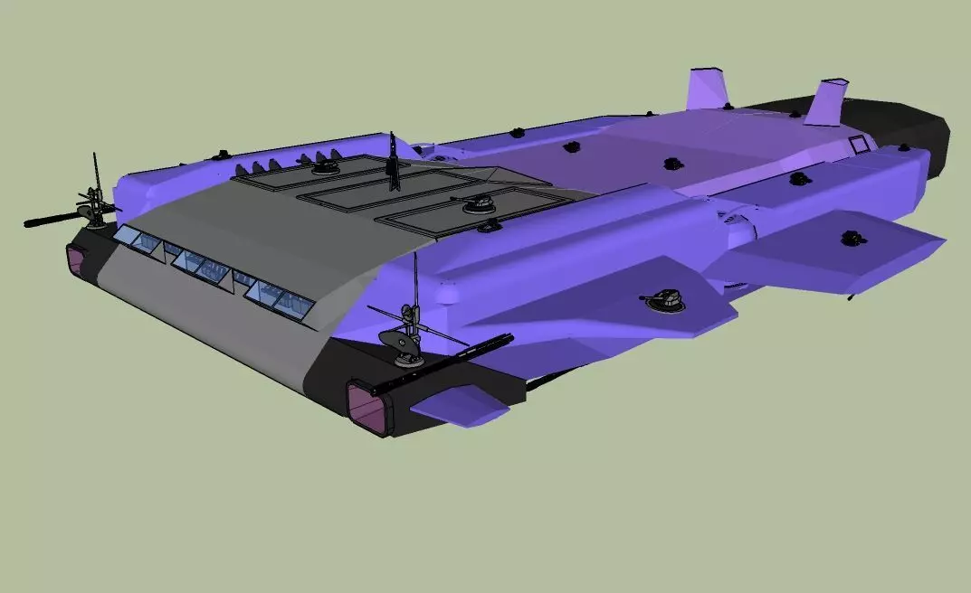 X514 Sentry - frigate Free 3D model